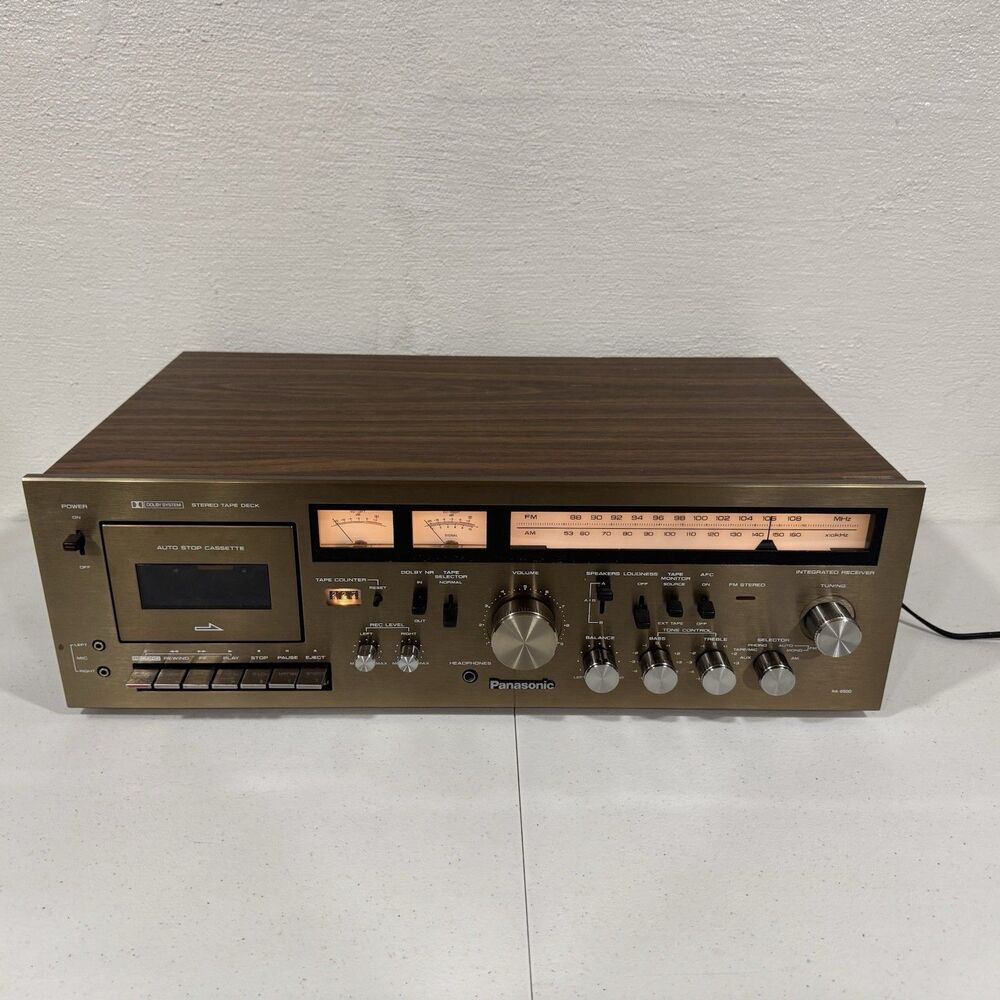 PANASONIC FM AM STEREO CASSETTE RECEIVER  RA-6500 TESTED WORKS SOUNDS GREAT